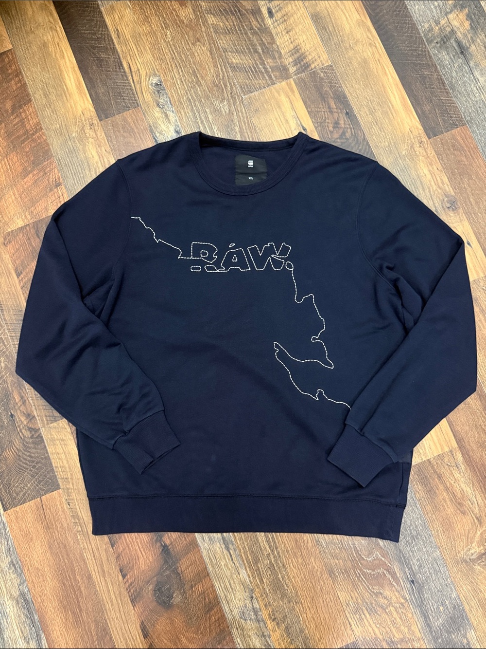 G-Star RAW Originals Navy Graphic Crewneck Sweatshirt Men’s XXL